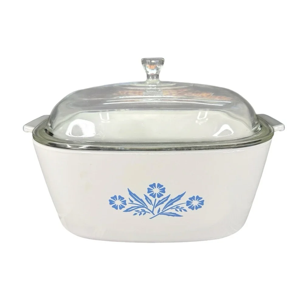 Corning Ware 4 qt Casserole Blue Cornflower P-84-B w/ Lid P-12-C